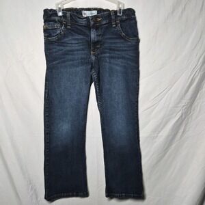Wrangler Boys Youth Jeans size 10 Husky Blue Straight Leg Authentic‎ Adj. Waist